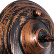 GLOBOSTAR® RAY 01067 Vintage Φωτιστικό Τοίχου - Απλίκα με Ντουί 1 x E27 AC 220-240V IP20 - Χάλκινο Εφέ Σκουριάς - Μ26 x Π37 x Υ32cm