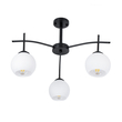 GLOBOSTAR® LUNA 01087 Μοντέρνο Φωτιστικό Οροφής με Ντουί 3 x E27 AC 220-240V IP20 - Λευκό & Μαύρο - Μ45 x Π45 x Υ40cm