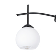GLOBOSTAR® LUNA 01087 Μοντέρνο Φωτιστικό Οροφής με Ντουί 3 x E27 AC 220-240V IP20 - Λευκό & Μαύρο - Μ45 x Π45 x Υ40cm