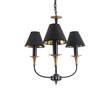 GLOBOSTAR® LIMI 01091 Vintage Κρεμαστό Φωτιστικό Οροφής με Ντουί 3 x E14 AC 220-240V IP20 - Μαύρο & Χρυσό - Μ55 x Π55 x Υ55cm