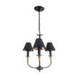 GLOBOSTAR® LIMI 01091 Vintage Κρεμαστό Φωτιστικό Οροφής με Ντουί 3 x E14 AC 220-240V IP20 - Μαύρο & Χρυσό - Μ55 x Π55 x Υ55cm