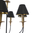 GLOBOSTAR® LIMI 01092 Vintage Κρεμαστό Φωτιστικό Οροφής με Ντουί 6 x E14 AC 220-240V IP20 - Μαύρο & Χρυσό - Μ70 x Π70 x Υ60cm
