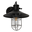 GLOBOSTAR® CELL 01118 Vintage Φωτιστικό Τοίχου - Απλίκα με Ντουί 1 x E27 AC 220-240V IP20 - Μαύρο - Μ33 x Π27 x Υ33cm
