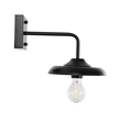 GLOBOSTAR® PHIA 01122 Vintage Φωτιστικό Τοίχου - Απλίκα με Ντουί 1 x E27 AC 220-240V IP20 - Μαύρο - Μ18.5 x Π29 x Υ18cm