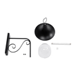 GLOBOSTAR® ANNIEL 01123 Vintage Φωτιστικό Τοίχου - Απλίκα με Ντουί 1 x E27 AC 220-240V IP20 - Μαύρο - Μ27 x Π40 x Υ56cm