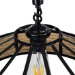 GLOBOSTAR® SAHARA 01146 Boho Κρεμαστό Φωτιστικό Οροφής με Ντουί 1 x E27 AC 220-240V IP20 - Μπεζ & Μαύρο - Μ31 x Π31 x Υ14cm