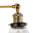 GLOBOSTAR® BINGLEY 01159 Vintage Φωτιστικό Τοίχου - Απλίκα με Ντουί 1 x E27 AC 220-240V IP20 - Διάφανο & Χρυσό - Μ19 x Π30 x Υ24cm