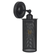 GLOBOSTAR® HOLVIA 01160 Vintage Φωτιστικό Τοίχου - Απλίκα με Ντουί 1 x E27 AC 220-240V IP20 - Μαύρο - Μ16 x Π12 x Υ34cm