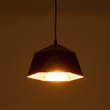 GLOBOSTAR® HEXAGON 01194 Μοντέρνο Κρεμαστό Φωτιστικό Οροφής με Ντουί 1 x E27 AC 220-240V IP20 - Μαύρο & Χρυσό - Μ25 x Π25 x Υ15cm
