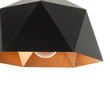 GLOBOSTAR® HEXAGON 01194 Μοντέρνο Κρεμαστό Φωτιστικό Οροφής με Ντουί 1 x E27 AC 220-240V IP20 - Μαύρο & Χρυσό - Μ25 x Π25 x Υ15cm