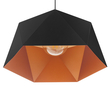 GLOBOSTAR® HEXAGON 01195 Μοντέρνο Κρεμαστό Φωτιστικό Οροφής με Ντουί 1 x E27 AC 220-240V IP20 - Μαύρο & Χρυσό - Μ46 x Π46 x Υ25cm