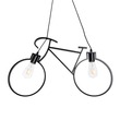GLOBOSTAR® BIKE 01213 Vintage Κρεμαστό Φωτιστικό Οροφής με Ντουί 2 x E27 AC 220-240V IP20 - Μαύρο - Μ67 x Π3.5 x Υ41cm