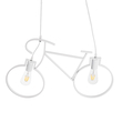 GLOBOSTAR® BIKE 01300 Vintage Κρεμαστό Φωτιστικό Οροφής με Ντουί 2 x E27 AC 220-240V IP20 - Λευκό - Μ67 x Π3.5 x Υ41cm