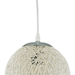GLOBOSTAR® OCEANA 01355 Boho Κρεμαστό Φωτιστικό Οροφής με Ντουί 1 x E27 AC 220-240V IP20 - Λευκό - Μ20 x Π20 x Υ20cm