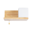 GLOBOSTAR® AMITY 01366 Μοντέρνο Φωτιστικό Τοίχου - Απλίκα με Ντουί 1 x E27 AC 220-240V IP20 - Μπεζ & Λευκό - Μ30 x Π14.5 x Υ15cm