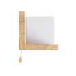 GLOBOSTAR® AMITY 01366 Μοντέρνο Φωτιστικό Τοίχου - Απλίκα με Ντουί 1 x E27 AC 220-240V IP20 - Μπεζ & Λευκό - Μ30 x Π14.5 x Υ15cm
