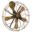 GLOBOSTAR® FAN 01381 Vintage Φωτιστικό Τοίχου - Απλίκα με Ντουί 5 x E27 AC 220-240V IP20 - Μπρούτζινο - Μ46 x Π22 x Υ46cm