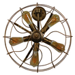 GLOBOSTAR® FAN 01381 Vintage Φωτιστικό Τοίχου - Απλίκα με Ντουί 5 x E27 AC 220-240V IP20 - Μπρούτζινο - Μ46 x Π22 x Υ46cm