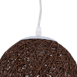 GLOBOSTAR® OCEANA 01354 Boho Κρεμαστό Φωτιστικό Οροφής με Ντουί 1 x E27 AC 220-240V IP20 - Καφέ - Μ20 x Π20 x Υ20cm