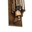 GLOBOSTAR® BESPOKE 01568 Vintage Φωτιστικό Τοίχου - Απλίκα με Ντουί 2 x E27 AC 220-240V IP20 - Χρυσό Εφέ Σκουριάς - Μ10 x Π11 x Υ47cm