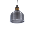 GLOBOSTAR® SEGRETO 01449 Vintage Κρεμαστό Φωτιστικό Οροφής με Ντουί 1 x E27 AC 220-240V IP20 - Γκρι & Χρυσό - Μ14 x Π14 x Υ18cm