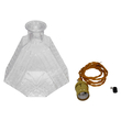 GLOBOSTAR® WHISKEY 01515 Vintage Κρεμαστό Φωτιστικό Οροφής με Ντουί 1 x E27 AC 220-240V IP20 - Διάφανο - Μ11 x Π11 x Υ20cm
