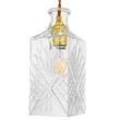 GLOBOSTAR® WHISKEY 01516 Vintage Κρεμαστό Φωτιστικό Οροφής με Ντουί 1 x E27 AC 220-240V IP20 - Διάφανο - Μ10 x Π10 x Υ24cm