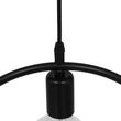 GLOBOSTAR® OMICRON 01578 Μοντέρνο Κρεμαστό Φωτιστικό Οροφής με Ντουί 1 x E27 AC 220-240V IP20 - Μαύρο - Μ33 x Π4 x Υ33cm