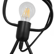 GLOBOSTAR® LITTLE MAN 01655 Μοντέρνο Κρεμαστό Φωτιστικό Οροφής με Ντουί 3 x E27 AC 220-240V IP20 - Μαύρο - Μ45 x Π45 x Υ40cm