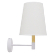 GLOBOSTAR® LYDFORD 01433 Μοντέρνο Φωτιστικό Τοίχου - Απλίκα με Ντουί 1 x E27 AC 220-240V IP20 - Λευκό & Μπέζ - Μ20 x Π28 x Υ36cm
