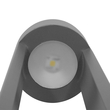 GLOBOSTAR® KIPARIO 12138 Φωτιστικό Κολωνάκι Κήπου LED 15W 1500lm 60° AC 220-240V Αδιάβροχο IP65 Θερμό Λευκό 2700K - Γκρι Ανθρακί - Μ14 x Π14 x Υ58cm - 3 Χρόνια Εγγύηση