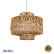 GLOBOSTAR® JENSON 00909 Boho Κρεμαστό Φωτιστικό Οροφής με Ντουί 1 x E27 AC 220-240V IP20 - Μπεζ - Μ33 x Π33 x Υ28cm