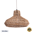 GLOBOSTAR® JENSON 00910 Boho Κρεμαστό Φωτιστικό Οροφής με Ντουί 1 x E27 AC 220-240V IP20 - Μπεζ - Μ38 x Π38 x Υ24cm