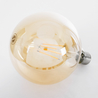 GLOBOSTAR® BUBBLE 99043 Λάμπα E27 G125 LED 8W 720lm 360° AC 220-240V IP20 Ultra Θερμό Λευκό 2200K Dimmable - Long Filament Chip - Μελί - Μ12.5 x Π12.5 x Υ18cm - 3 Χρόνια Εγγύηση