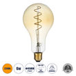GLOBOSTAR® CHERRY 99164 Λάμπα E27 PS30 LED 4W 280lm 360° AC 220-240V IP20 Ultra Θερμό Λευκό 2200K Dimmable - Soft S Spiral Filament Chip - Μελί - Μ9.5 x Π9.5 x Υ17.5cm - 3 Χρόνια Εγγύηση