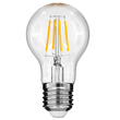 GLOBOSTAR® GLOBE 99243 Λάμπα E27 A60 LED 6W 580lm 360° AC 220-240V IP20 Θερμό Λευκό 2700K 3 Step Dimmable - Filament Chip - Διάφανο - Μ6 x Π6 x Υ11cm - 3 Χρόνια Εγγύηση