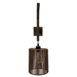 GLOBOSTAR® CASTI 00887 Boho Φωτιστικό Τοίχου - Απλίκα με Ντουί 1 x E27 AC 220-240V IP20 - Καφέ - Μ18 x Π30 x Υ75cm