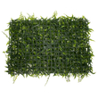 GLOBOSTAR® FERN 78402 Τεχνητό Πάνελ Φυλλωσιάς / Κάθετος Κήπος Νάνος Φτέρη, Νάνος Κισσός & Νάνος Δάφνη - Πράσινο - Μ60 x Π9 x Υ40cm