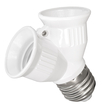GLOBOSTAR® ADAPTOR 78969 Αντάπτορας/Μετατροπέας από Ντουί E27 σε 2 x E27 IP20 - Μ7.4 x Π7.4 x Υ7.4cm