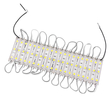 GLOBOSTAR® MODULARI 73701 Module LED 0.8W 80lm 120° DC 12V Αδιάβροχο IP65 3 x SMD5050 Chip Ψυχρό Λευκό 6000K Dimmable - Μ8.7 x Π1.3 x Υ0.5cm - Πακέτο 20 Τεμαχίων - 3 Χρόνια Εγγύηση