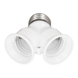 GLOBOSTAR® ADAPTOR 78969 Αντάπτορας/Μετατροπέας από Ντουί E27 σε 2 x E27 IP20 - Μ7.4 x Π7.4 x Υ7.4cm