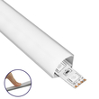 GLOBOSTAR® ALP-CORNER LINEO 70815-2M Επιφανειακό Γωνιακό Προφίλ Αλουμινίου με Λευκό Γαλακτερό Πατητό Κάλυμμα για Ταινίες LED IP20 - Ασημί & Λευκό - Μ200 x Π1.6 x Υ1.6cm - Πακέτο 5 Τεμαχίων