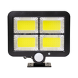 GLOBOSTAR® ZETA 71462 Προβολέας με Ανιχνευτή PIR / Αισθητήρα Κίνησης LED 20W 1000lm 120° DC 5V με Φωτοβολταϊκό Panel 5V 1W & Επαναφορτιζόμενη Μπαταρία Li-ion 3.2V 2400mAh Αδιάβροχο IP65 Ψυχρό Λευκό 6000K - Sanan COB Chip - Μαύρο - Μ15 x Π3.5 x Υ13cm - 2 Χρόνια Εγγύηση