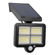 GLOBOSTAR® ORVION 71483 Προβολέας με IR Ασύρματο Χειριστήριο LED 20W 1000lm 120° DC 5V με Φωτοβολταϊκό Panel 5V 1W & Επαναφορτιζόμενη Μπαταρία Li-ion 3.2V 2400mAh Αδιάβροχο IP65 Ψυχρό Λευκό 6000K Dimmable - Sanan SMD Chip - Μαύρο - Μ12.5 x Π3.5 x Υ10cm - 2 Χρόνια Εγγύηση