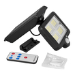 GLOBOSTAR® ORVION 71483 Προβολέας με IR Ασύρματο Χειριστήριο LED 20W 1000lm 120° DC 5V με Φωτοβολταϊκό Panel 5V 1W & Επαναφορτιζόμενη Μπαταρία Li-ion 3.2V 2400mAh Αδιάβροχο IP65 Ψυχρό Λευκό 6000K Dimmable - Sanan SMD Chip - Μαύρο - Μ12.5 x Π3.5 x Υ10cm - 2 Χρόνια Εγγύηση