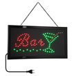 GloboStar® 75690 Φωτιστικό Ταμπέλα LED Σήμανσης BAR WITH COCTAIL με Πρίζα AC 230V Μ48xΠ25xΥ2cm