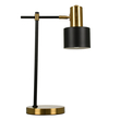 GloboStar® LETO 00835 Μοντέρνο Επιτραπέζιο Φωτιστικό Πορτατίφ Μονόφωτο 1 x E27 IP20 Μαύρο & Χρυσό Μέταλλο - Μ18 x Π18 x Υ50.5cm