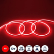 GLOBOSTAR® NEOVALE 70573 Ταινία Neon Flex LED 12W/m 600lm/m 120° DC 220-240V Αδιάβροχο IP65 120 x SMD2835 Chip/m Κόκκινο Dimmable - Μ100 x Π0.8 x Υ1.6cm - 3 Χρόνια Εγγύηση
