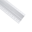 GLOBOSTAR® ALP-PLASTERIN GYPSO 70840-3M Χωνευτό Προφίλ Αλουμινίου Ειδικό για Δημιουργία Κρυφού Φωτισμού σε Γυψοσανίδα με Λευκό Γαλακτερό Πατητό Κάλυμμα για Ταινίες LED IP20 - Ασημί & Λευκό - Μ300 x Π9.7 x Υ2cm - Πακέτο 5 Τεμαχίων