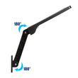 GLOBOSTAR® RASOL 71465 Προβολέας με Ανιχνευτή PIR / Αισθητήρα Κίνησης LED 4W 200lm 120° DC 5V με Φωτοβολταϊκό Panel 5V 0.3W & Επαναφορτιζόμενη Μπαταρία Li-ion 3.2V 2200mAh Αδιάβροχο IP65 Ρυθμιζόμενο Λευκό CCT με Χειριστήριο από 2700K έως 6000K Dimmable - Sanan SMD Chip - Μαύρο - Μ20.5 x Π11 x Υ3cm - 2 Χρόνια Εγγύηση